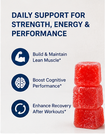 CREX Pre Workout Supplement Creatine Monohydrate Energy Gummy Creatine Gummies For Muscle Growth