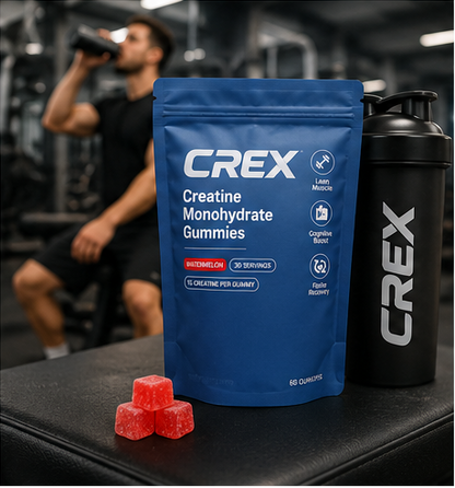 CREX Pre Workout Supplement Creatine Monohydrate Energy Gummy Creatine Gummies For Muscle Growth