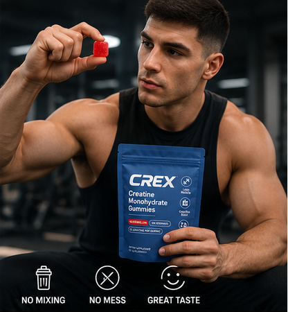 CREX Pre Workout Supplement Creatine Monohydrate Energy Gummy Creatine Gummies For Muscle Growth