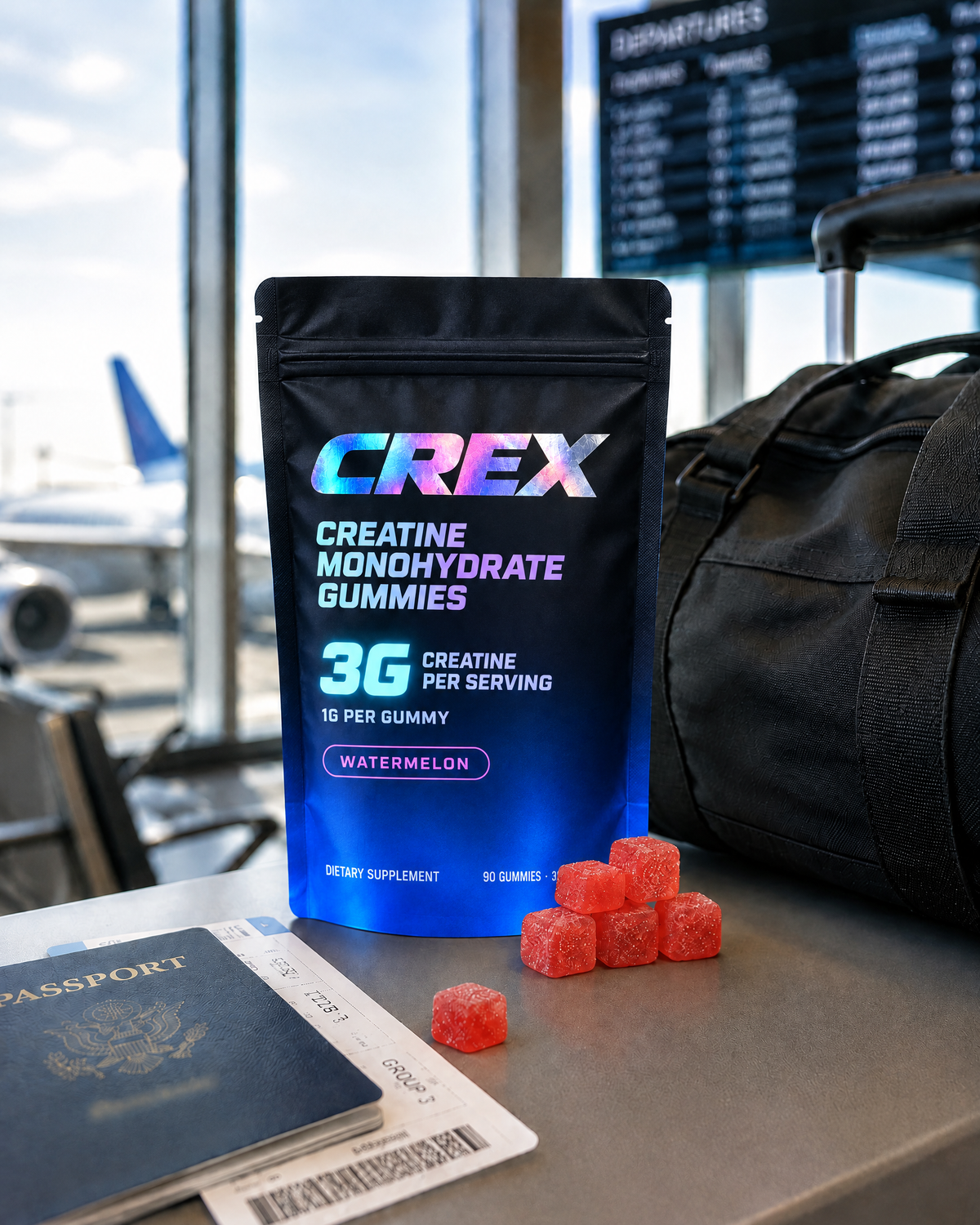 CREX Creatine Gummies — 3g Creatine Monohydrate, 30 Servings