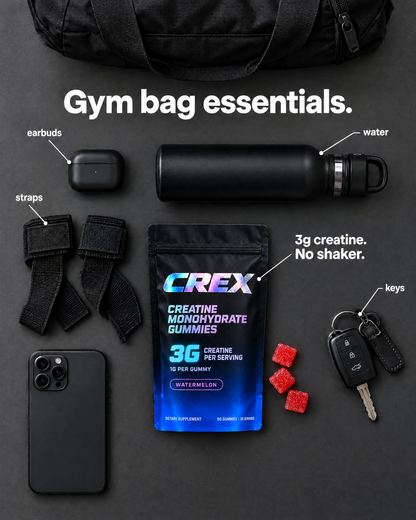 CREX Creatine Gummies — 3g Creatine Monohydrate, 30 Servings